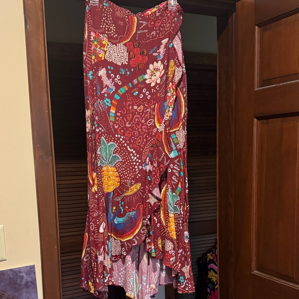 FARM Rio Colorful Patchwork Maxi Skirt